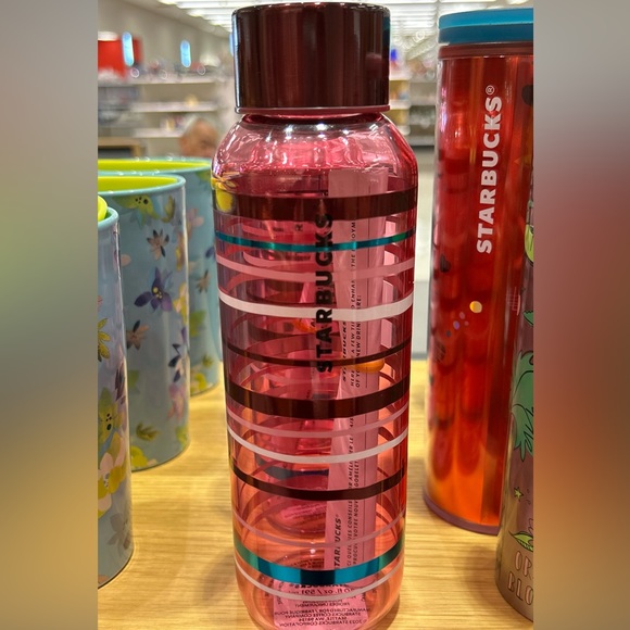 Starbucks Striped Glass Water Bottle Taffy Gradient Swirl Tumbler Cup New 2023 - Picture 10 of 15